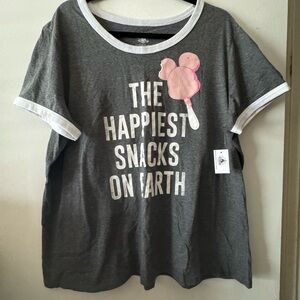 Disney Gray Tee with Pink Ice Cream